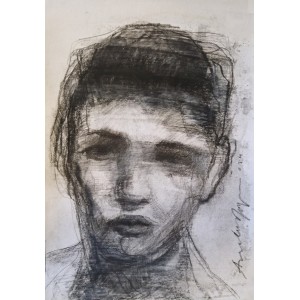 Arsalan Naqvi, 10 x 14 Inch, Charcoal on Paper, Figurative Painting, AC-ARN-152